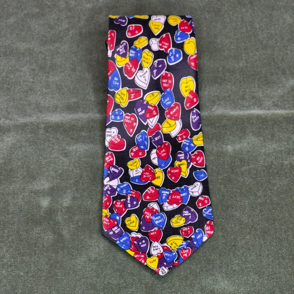 Valentines Conversation Hearts Neck Tie Ties in‎ Disguise Love Novelty Neck Tie